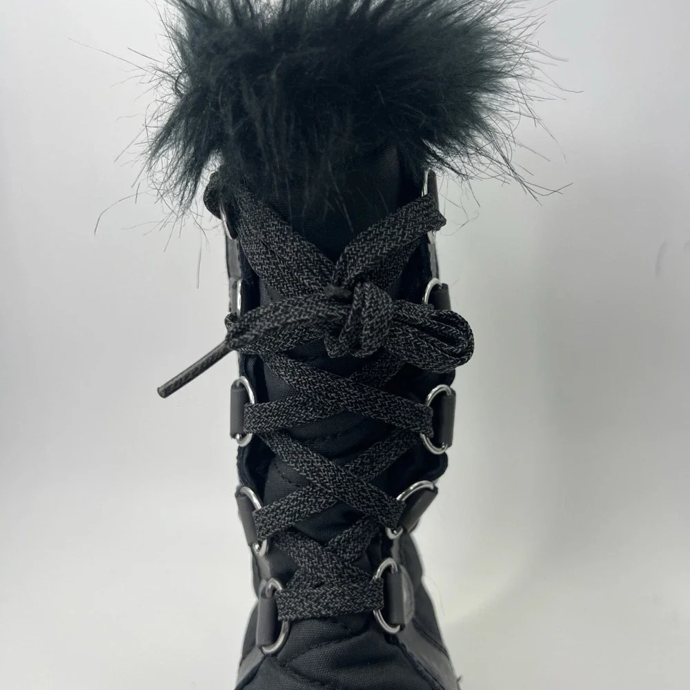 Sorel Big Girls Youth Boots Size 4 Tofino Tall Snow Waterproof Faux Fur Black